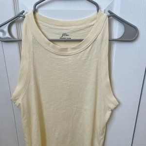 J Crew Organic Slub Cotton High Neck Tank